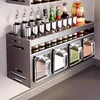 Stainless Steel Kitchen Spice Rack Wall-Mounted Multi-Functional Spice Rack Box Jar Kitchen Storage Home Organizador De Cocina 1
