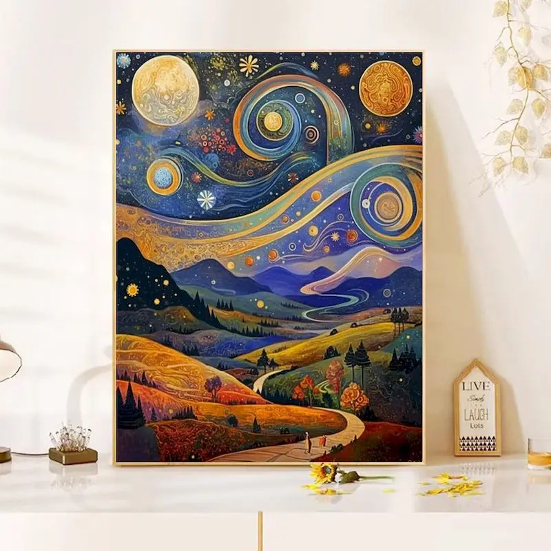 GATYZTORY Painting By Number Abstract Drawing On Canvas HandPainted Art Gift DIY Pictures By Number Landscape Kits Home Decorati