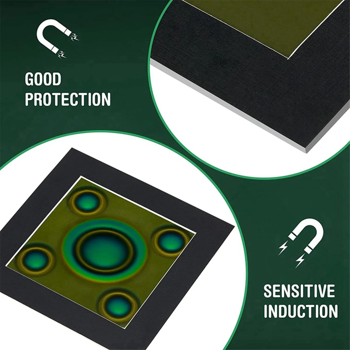 Magnetic Observation Film 4 x 4 Inch Magnetic Film Static Field Flux Display Sheet Magnet Pattern Detector DY