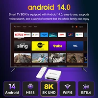 H313 Updated Smart TV Box H96 MAX H618 PLUS 4GB 128GB Android 14 Wifi6 BT 5.4 Quad Core 8K Voice Assistant Media Player TV Box - Image 3