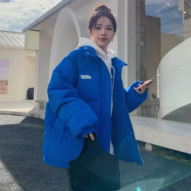 

Winter Jacket Fashion 2022 New Women'S Parka Snowcoat Fashion Korean Loose Coat Long Sleeve Large Women'S Bread Jacket Warm