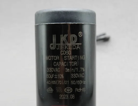Condensatore Di Avviamento Del Compressore Del Congelatore Del Frigorifero Cd60 330V Cd60 Cd60 330V50/61/72/75/80/98Uf 330Vac