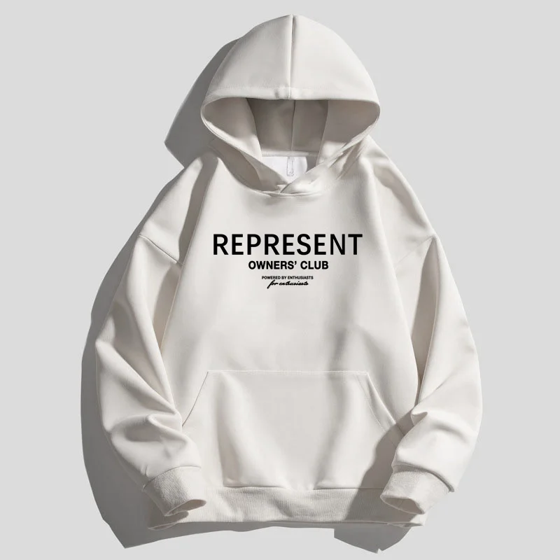 Men Women Cotton Hoodie Retro Style High Street Brand Graphic Hoodies Streetwear Letter Printed Hooded Good Pullover Sweatshirt