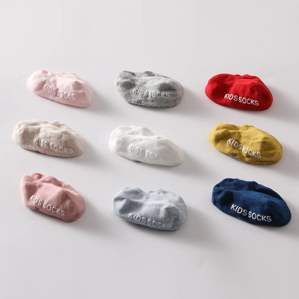 

Ins New Spring Summer Baby Cotton Boat Socks Solid Color Breathable Toddlers Kids Boys Girls Four Season Socks