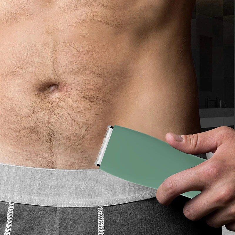 Body Hair Trimmer Shaver for Men Ball Trimmer for Groin Pubic Replaceable Ceramic Blade Groomer Electric Razor Waterproof Clippe 6