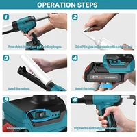 Pistolet à mastic électrique sans fil 6 vitesses pour l'étanchéité des fenêtres et des portes, compatible avec la batterie Makita 18V, portable pour usage domestique 5