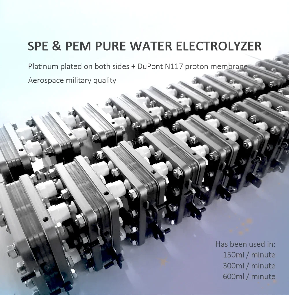 Seaf2e7c814804fd2b60fa2061ebd5f8dp Hydrogen Generator H2 Inhalation Machine with 150ml/min 99.99% High Purity H2 Low Noise Hydrogen Water Purifier Ionizer SPE/PEM
