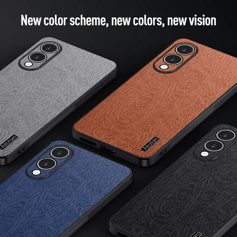 Luxury Wood Pattern Tree Texture Back Cover - Premium PC+TPU Protection Case