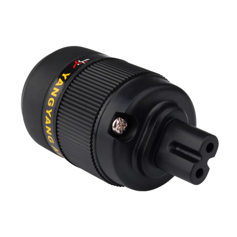YYAUDIO YY-08G 24K Rhodium Plated Type 8 IEC Power Connector IEC Female Electrical Plug Socket Adapter Connector DIY Mains Cable