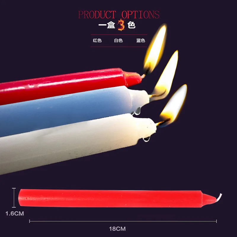 Factory Long Three Low Temperature Candles Adult Supplies Sexy Candle Dichen Medical Beauty Wax Three-Color Mixed
