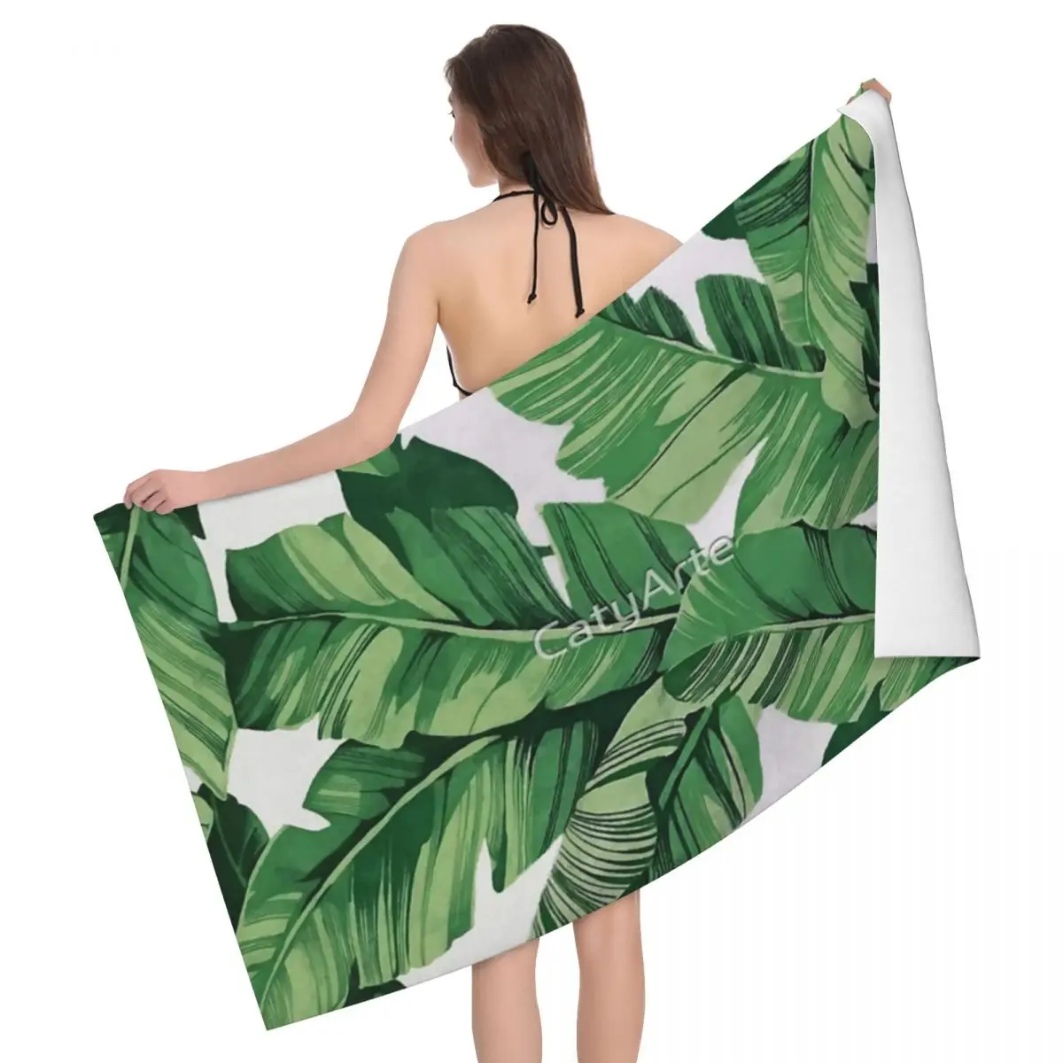

Tropical Banana Leaves 80x130cm Bath Towel Soft For School Birthday Gift