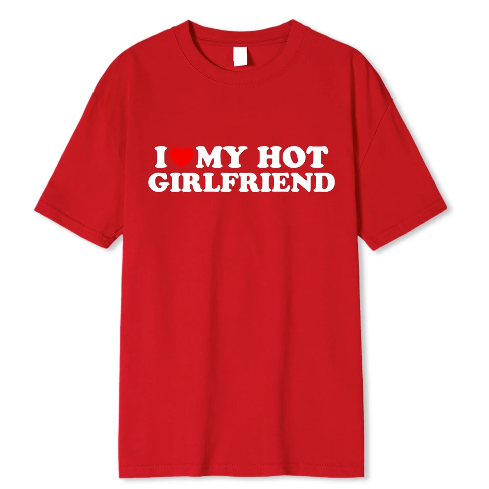 Retro I Love My Hot Partner Graphic T-Shirt - Unisex Casual Sports Streetwear