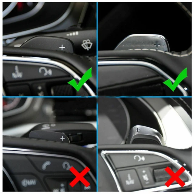 YURIM Vermelho alumínio carro volante Shift Paddle Shifter substituição  direta estendida, para AUDI A3 A4L A7 A8 S5 Q5 Q7 TT