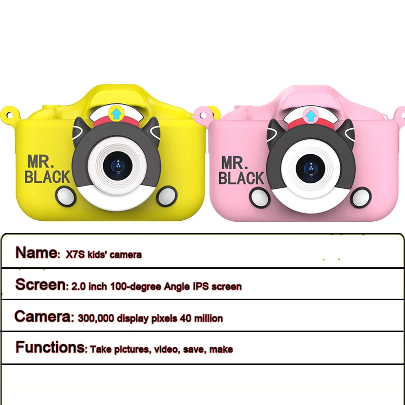 미니 검은 고양이 탐정 카메라 어린이 카메라 장난감, 32GB SD 카드 포함, 비디오 포함 용 디지털 카메라