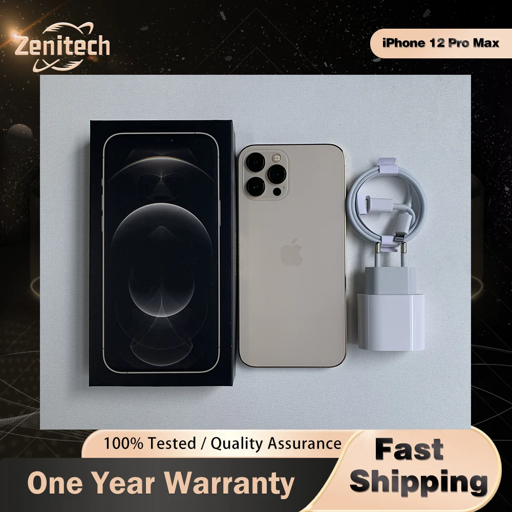 Téléphone mobile Apple iPhone 12 Pro Max 5G Face ID NFC 128 Go/256 Go/512 Go 6,7'' Triple 12MP IOS A14 Bionic Hexa Core 12 pro max 1 Téléphone mobile Apple iPhone 12 Pro Max 5G Face ID NFC 128 Go/256 Go/512 Go 6,7'' Triple 12MP IOS A14 Bionic Hexa Core 12 pro max 1