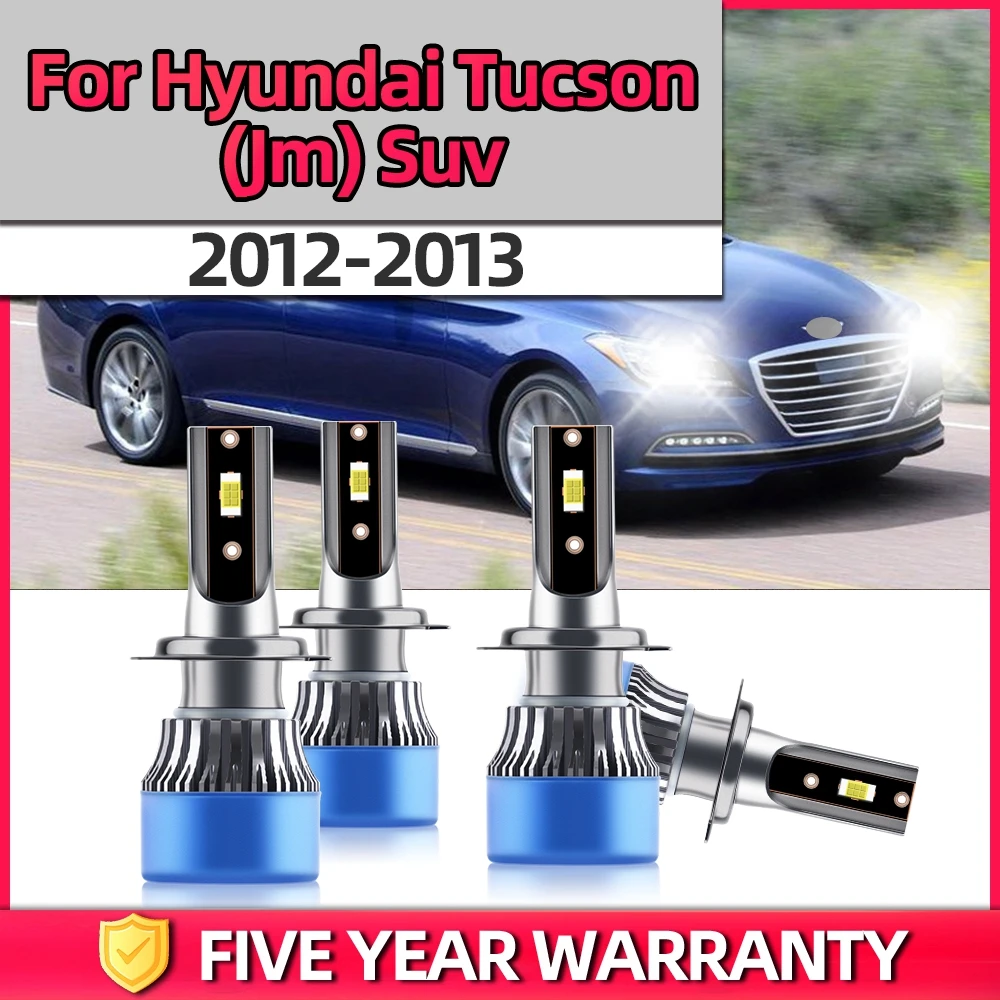 

TEENRAM H7 High Beam H7 Low Beam Plug-N-Play LED Lamp Car Headligh Two-side CSP Chip For Hyundai Tucson (Jm) Suv 2012-2013