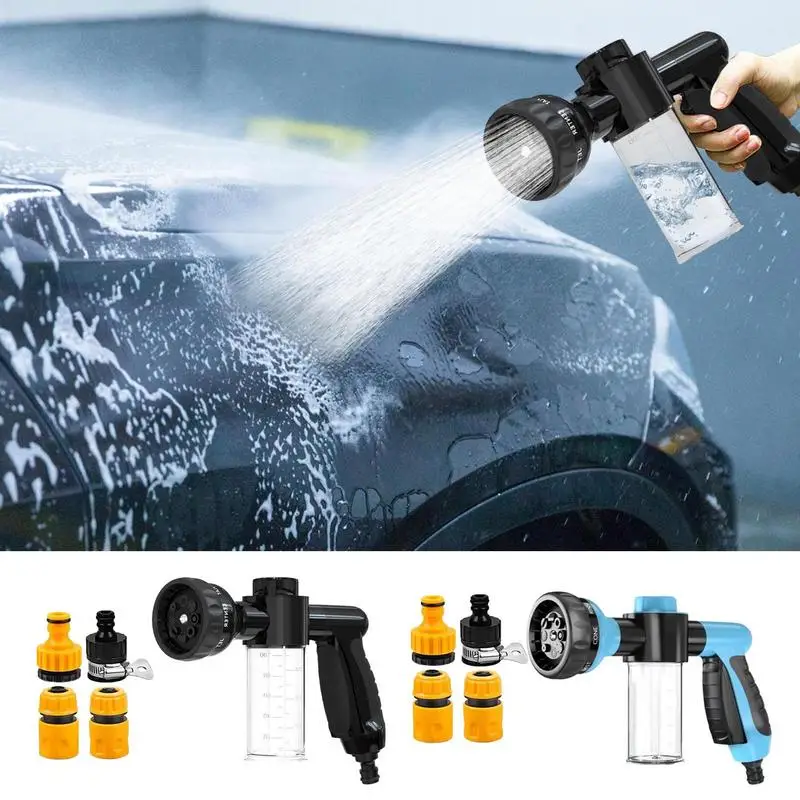 

Auto Water Hose Nozzle Garden Hose Nozzle With Adjustable Spray Patterns Snow Foam Handle For Washing Cars And Showering Pets