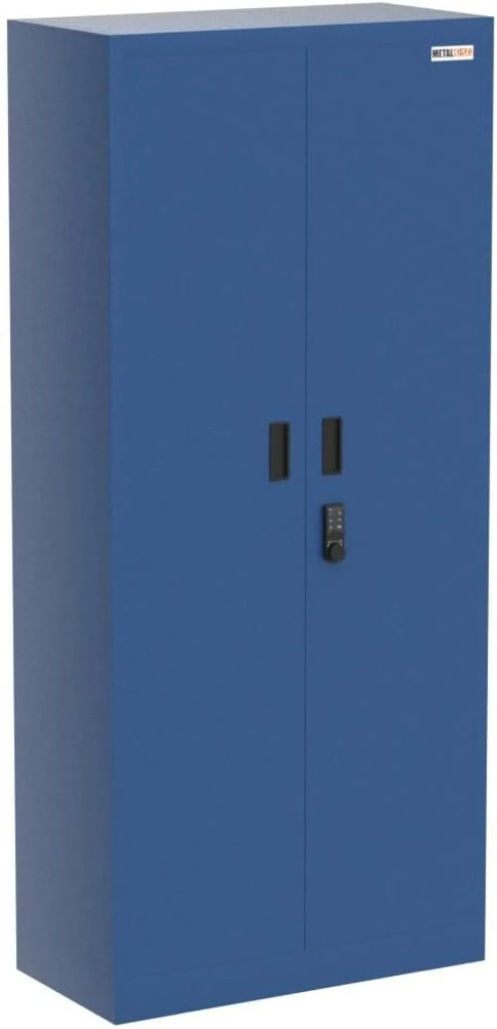 Metal Storage Cabinet with Digital Lock  Garage Storage Cabinet  Pegboard  71" Lockable Tool Cabinet  Locking Cabinets Dark Blue 5