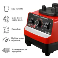 Robot culinaire puissant 2000W pour smoothies glacés, pour la cuisine, mixeur commercial haute puissance, mélangeur stationnaire, extracteur de jus, blender sans BPA 2
