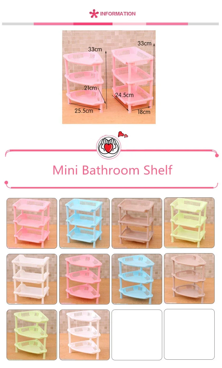 Bathroom Corner Shelf Organizer Plastic Corner Shelf Shower Caddy Shampoo Holder Kitchen Storage Rack Things For The Home