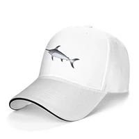 Adjustable Fashion Wild Caps Swordfish Print Washed Sandwich Caps Sports Outdoor Baseball Hat 1