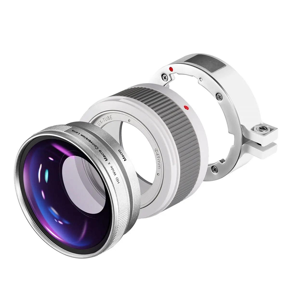 N05R ZV-1 카메라용 광각 및 매크로 추가 렌즈 2-in-1 18mm HD 광각+10배 매크로 추가 렌즈 B
