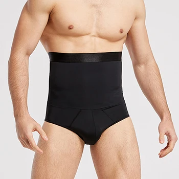 1 pz uomo vita alta pantaloni modellanti pantaloncini di controllo della pancia body shaper compressione trainer pancia pancia dimagrante boxer intimo 1
