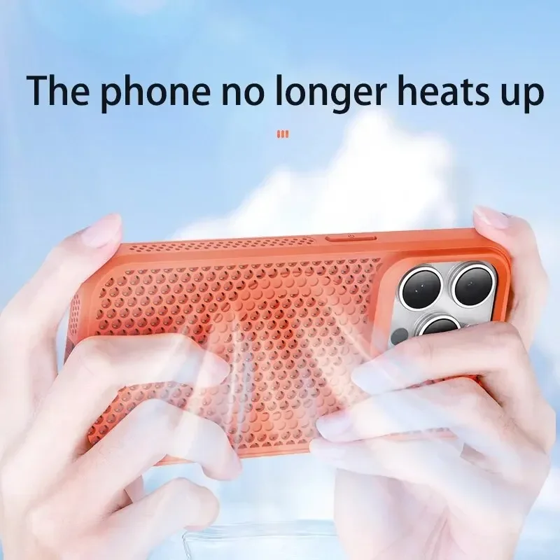 Breathable Magnetic Phone Case with Cooling Heat Dissipation and Hard Back Cover