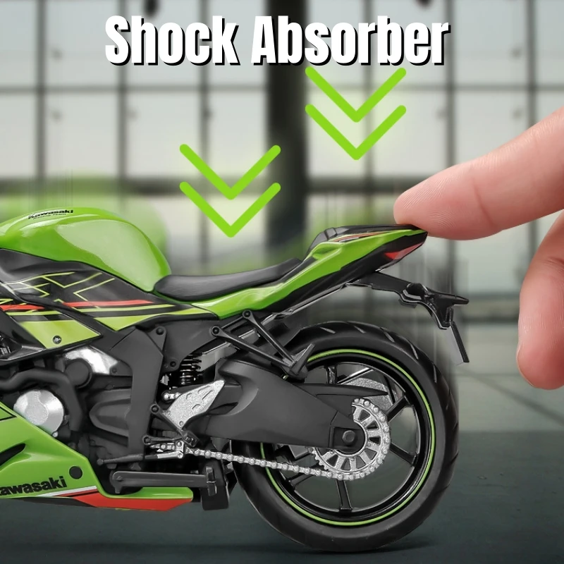 1/12 Kawasaki Ninja ZX-6R Motorcycle Toy 1:12 RMZ City Diecast Model Super Sport Miniature Collection Gift For Boy Children Kid 3