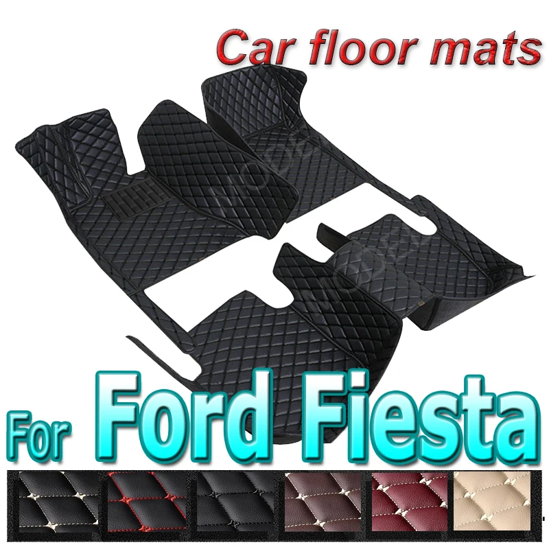 

Автомобильные коврики для Ford Fiesta 2016 2015 2014 2013 2012 2011 2010 2009 кожаные коврики автомобильные внутренние водонепроницаемые украшения