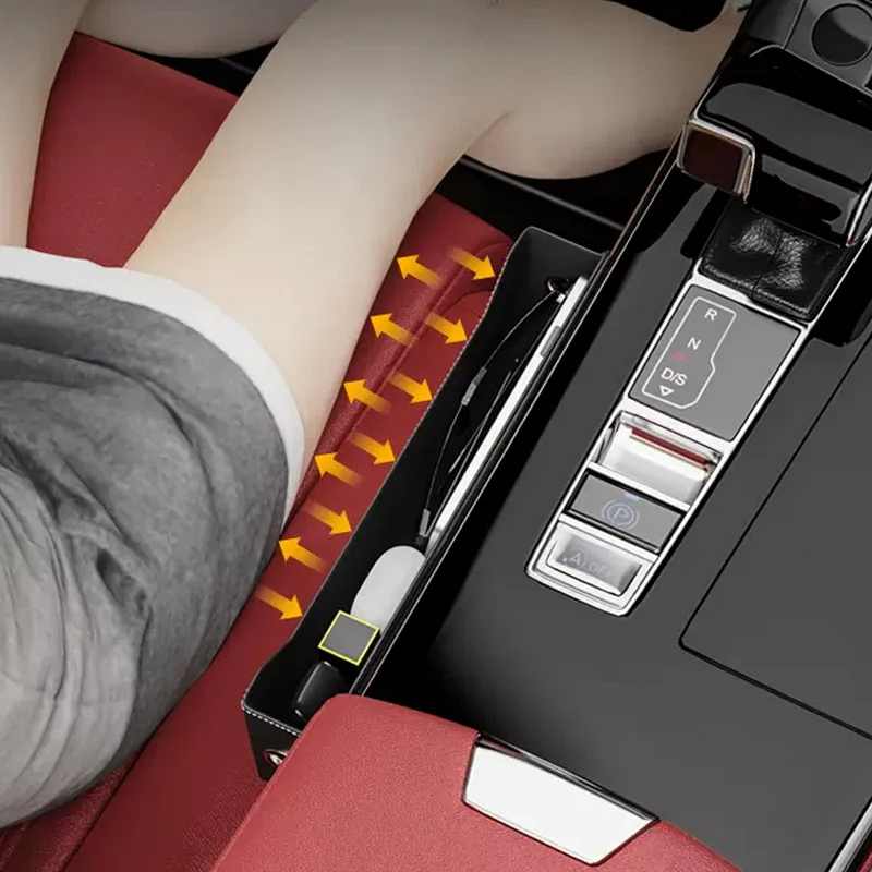 캐딜락 ATS CTS DTS STS SLS SLR XLR BLS 세비야 에스컬레이드 티뷰론 CT6용 자동차 시트 틈새 다용도 가죽 정리함