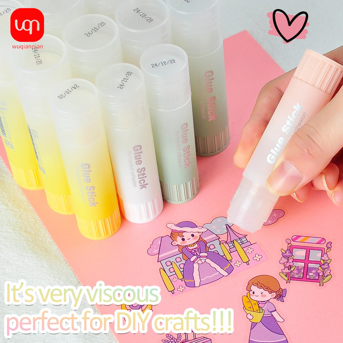 투명 솔리드 글루스틱 고점도 DIY 수제 귀여운 금융 접착제, 학교 사무실 문구, 9g, 15g, 21g, WQN-3 개, 6 개, 10 개