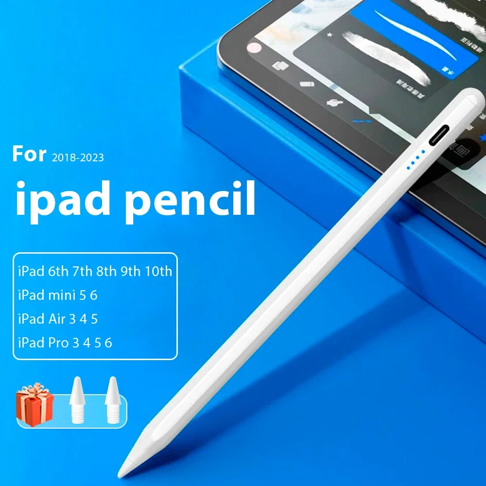 Lápiz para Apple iPad con lápiz óptico de rechazo de palma para iPad Air M2 Pro 13 Pro 12,9 10 Gen 7th 8th 9th 10,2 para iPad Pencil