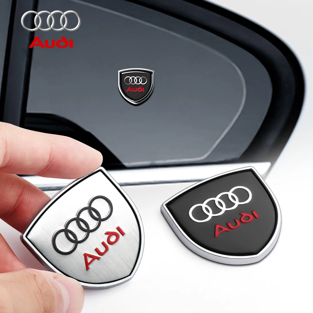 1 Pz Auto 3D Metal Shield Logo Car Body Trunk Fender Stickers Per Audi S Q5 A4 B9 B7 A1 A5 Q3 Q7 A6 C6 C7 A4L A3 Sline Rs Q5L A6L