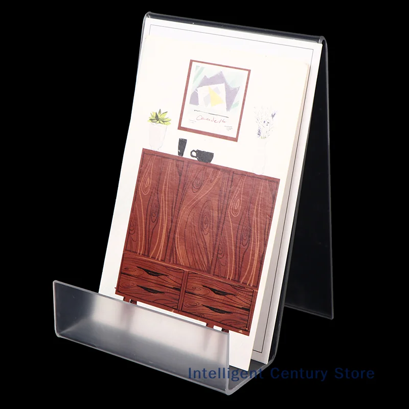 1 Pc Transparent Acrylic Bookends Book Display Albums Notebook Holder Desktop Organizer Office Accessories