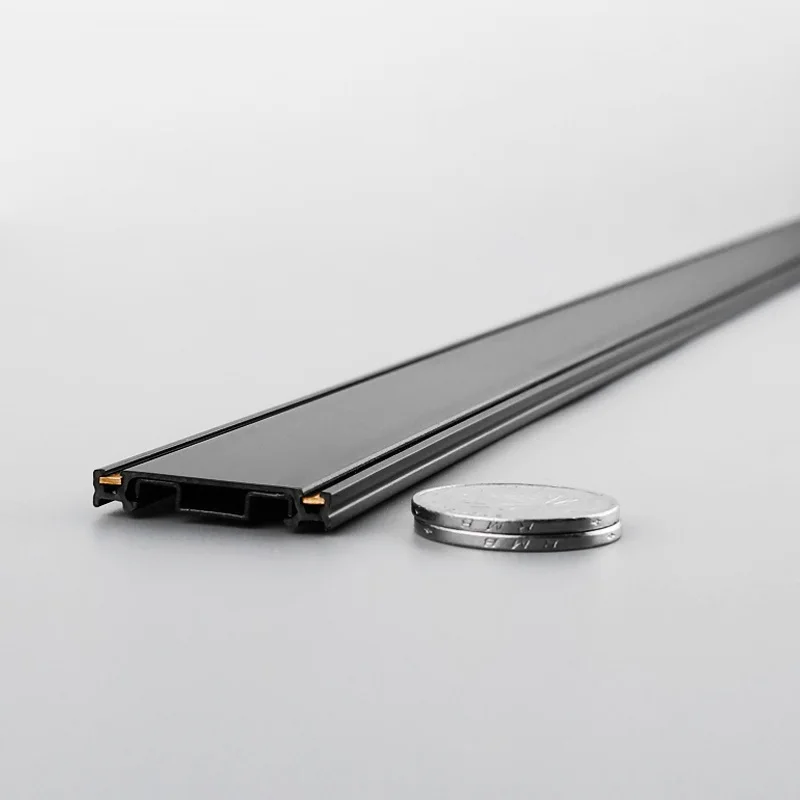 Abnu 5mm Ultra Thin 48V Magnetic Track Light System LED Ceiling Slim Magnet Rail Lamps Rotatable Spotlight Linear Array light 3