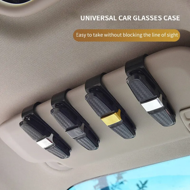 Auto Sonnenbrille Rahmen Kohle faser Rechnungen Brille Clip Multifunktion  im Auto kreative Augen box Karte Doppelkopf Clip an Bord