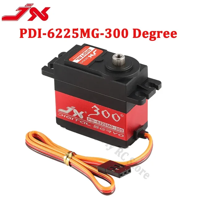 JX PDI-6225MG 25kg Metal Gear Brushless Motor Digital Servo 300 Degrees RC Car High Torque Servo For Racing RC Car Parts 1