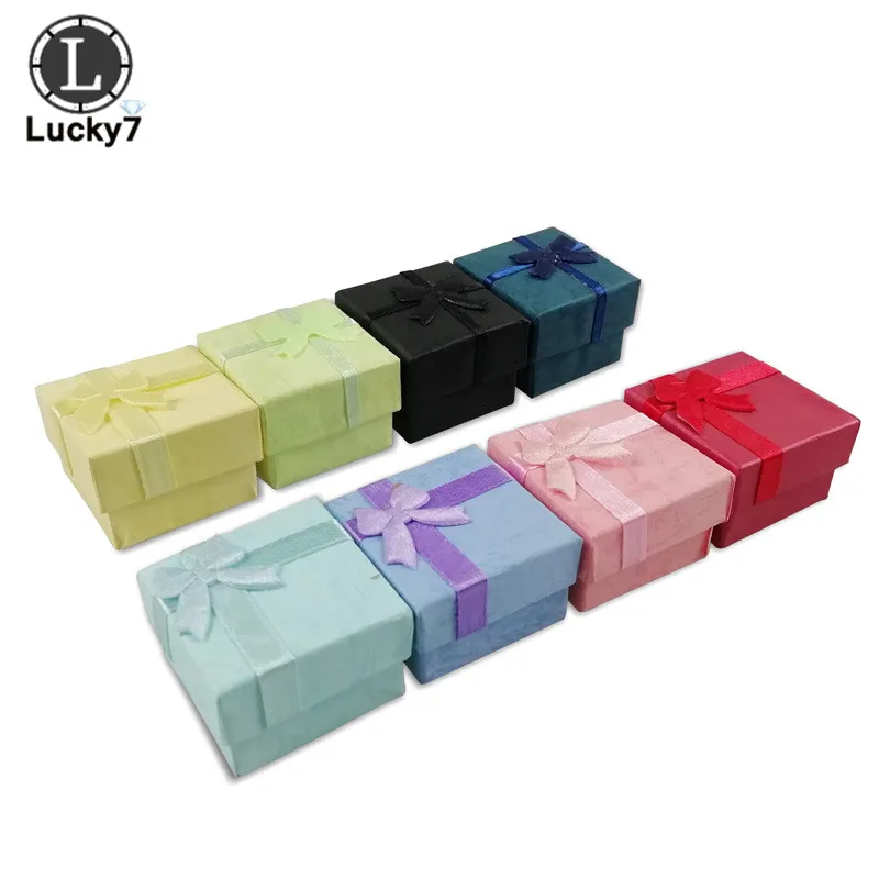 

24pcs Assorted Jewelry Gifts Boxes for Jewelry Display 4*4*3cm Assorted Colors Ring Box Small Gift Boxes