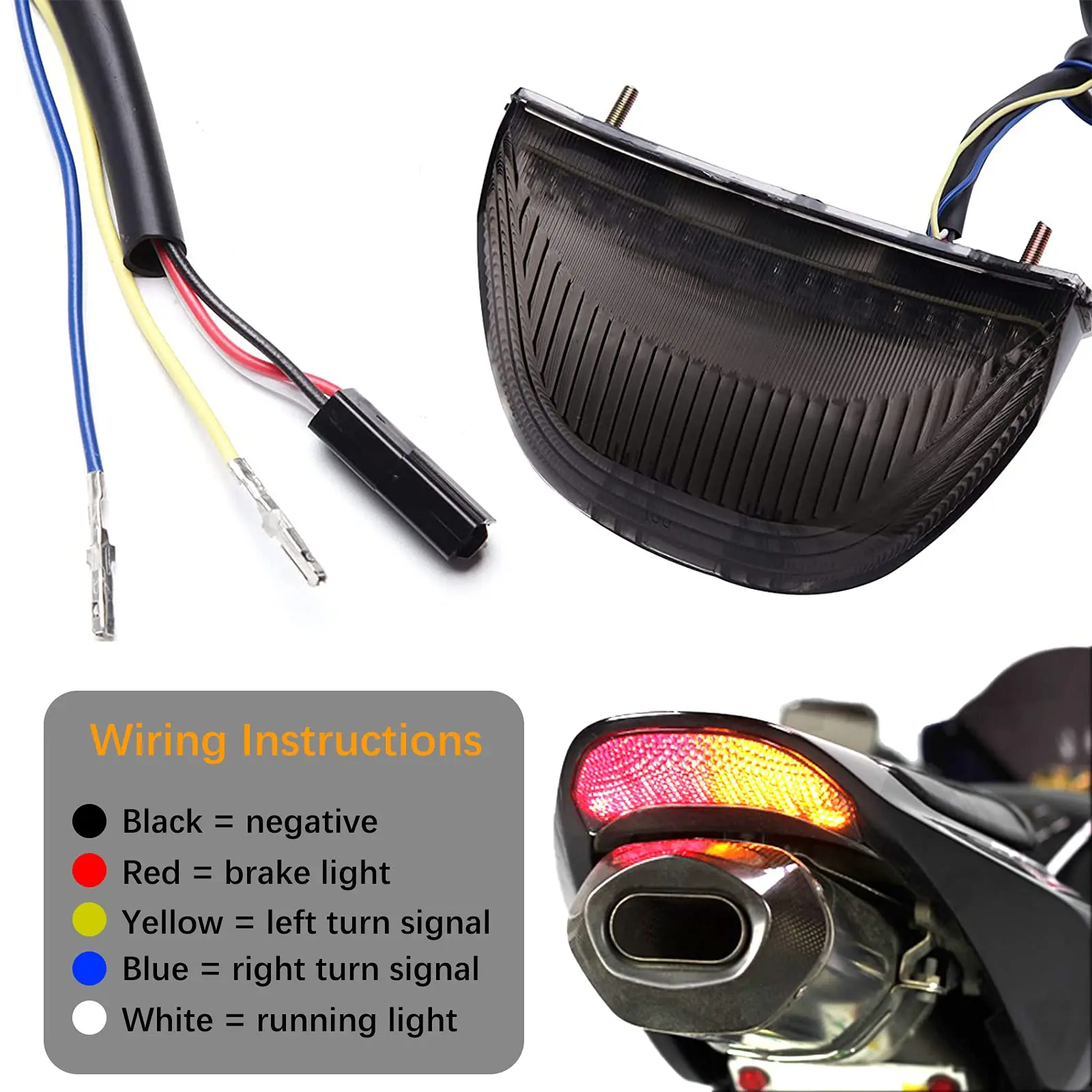 Luz Trasera E Intermitentes Para Honda Goldwing GL1800 2001-2005 - Piloto Trasero Inferior, ABS