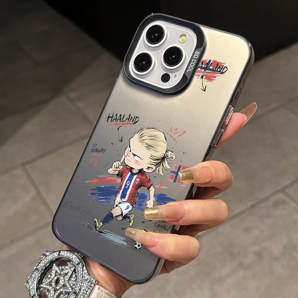 Silver Football Stars Themed Phone Case Cover