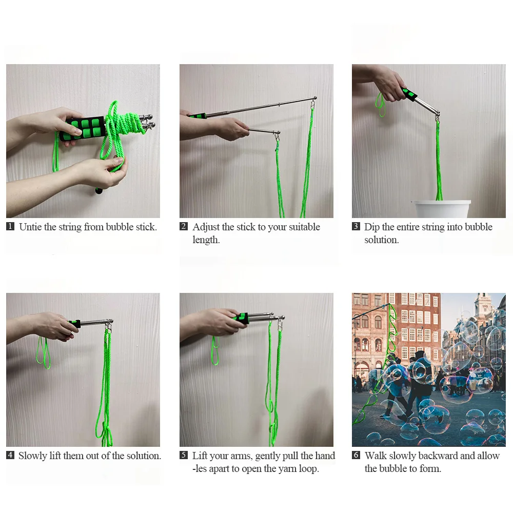 Big Size Adjustable Outdoor Bubble Wand Long Huge Bubbles Machine Gun Bar Sticks Without Water Shape For Kids Soap Bubble Toys 6