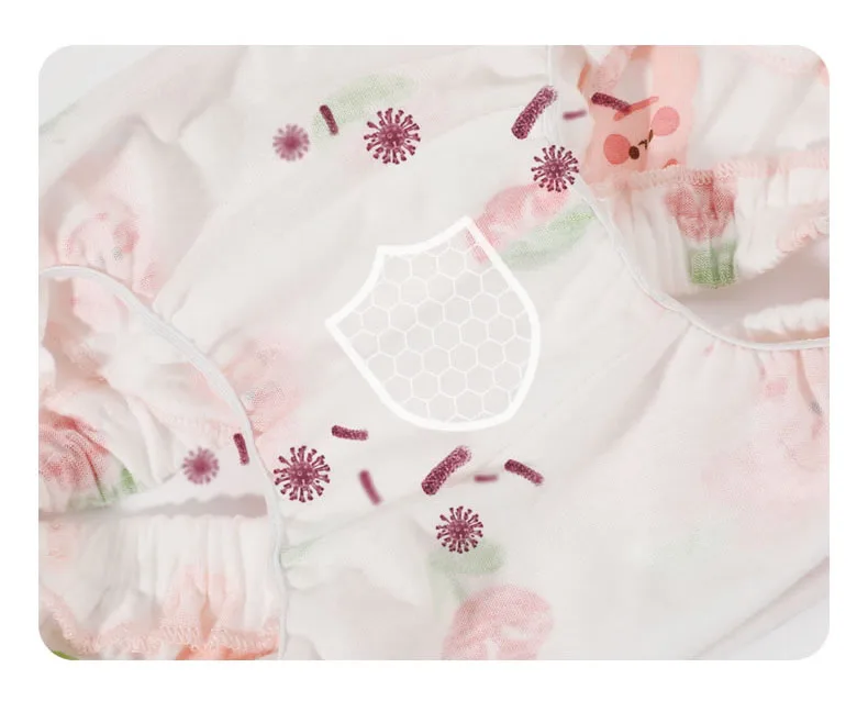 Description Picture 5 of item2pieces Kids Cotton Underwear Panties Girl Baby Infant Cute Big Bow Dots Shorts For Children Fashion Can Wear Outside Underpants