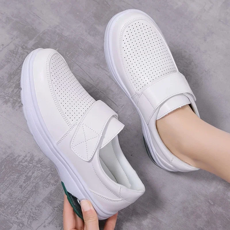 Summer Hollow Out Sport Hook Loop Casual Shoes women shoes Women Profession Cushioning Casual Sneakers Ladies Non-slip Flat Work Nurse