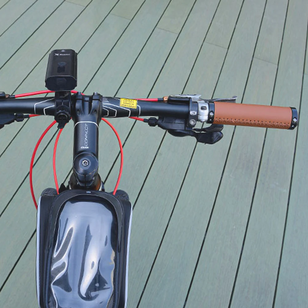 Classic Ritchey Poignées de vélo en cuir synthétique noir perforé