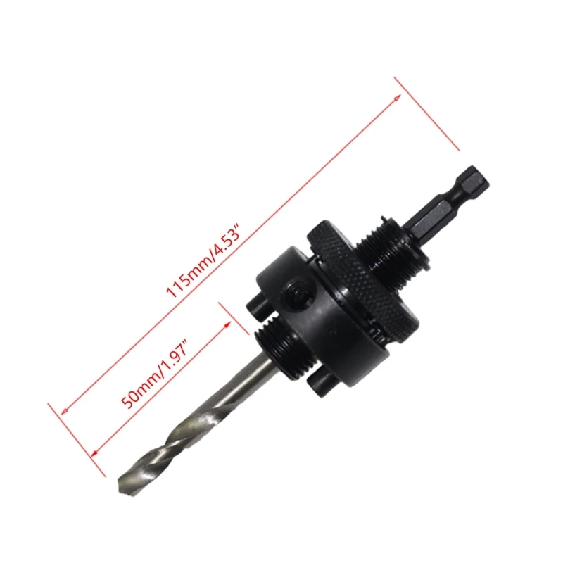 For 32mm to 210mm Replaced Holesaw Adapter DIY Tools Shank Hole 