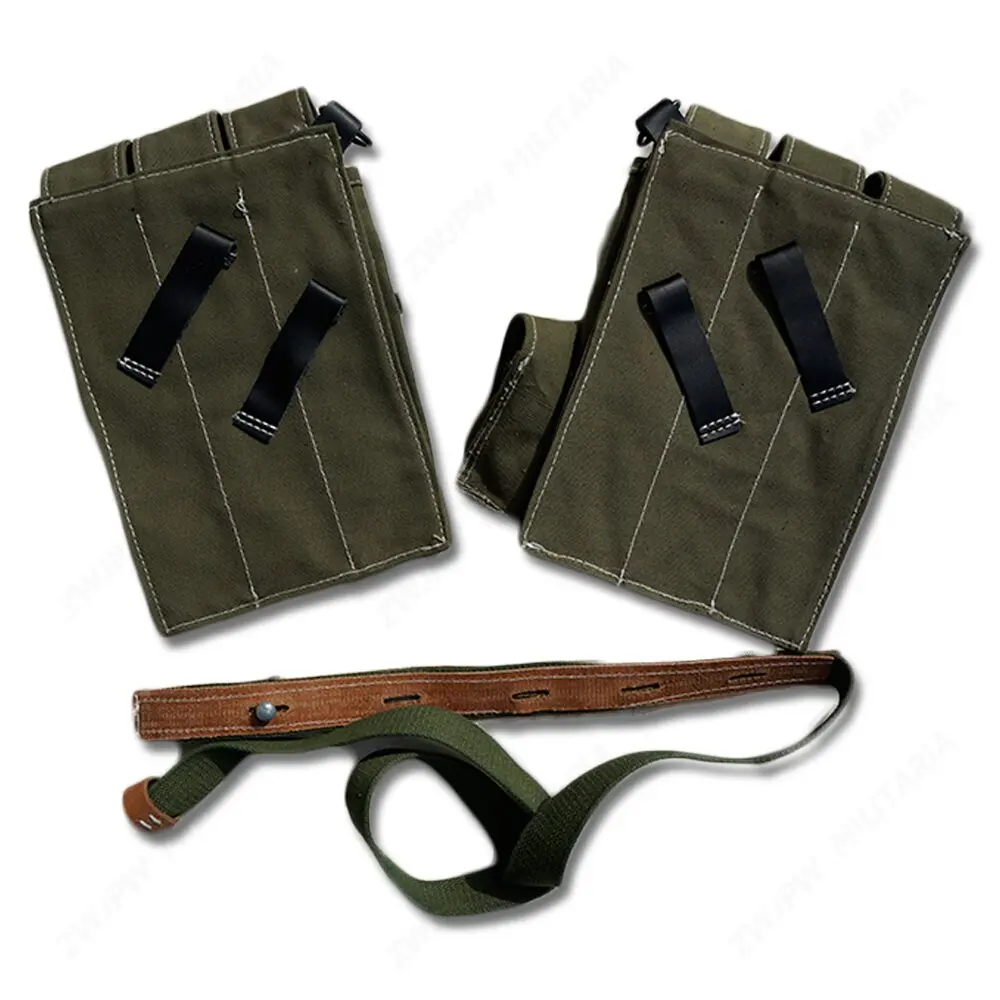 Army P38/P40 Magazine Pouch Ammo Pouch Leather Canvas WWII DE102041