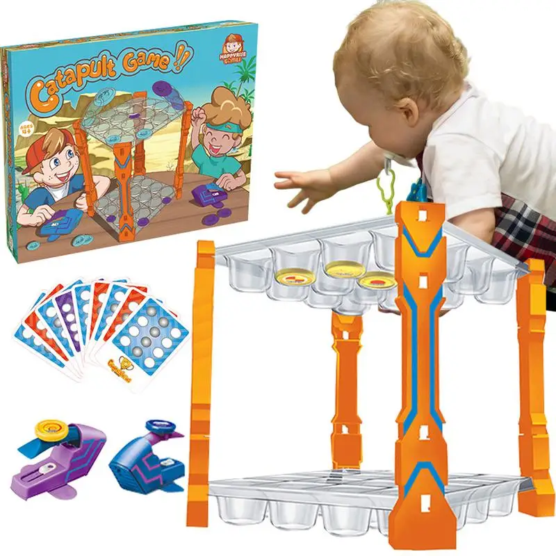 

Catapult Board Game Two Player Family Launching Disk Game Tabletop Games For 4-6 Years Kids Board Games For Home School And