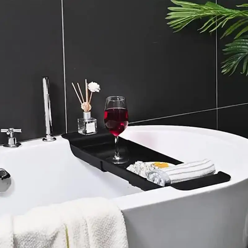 Multi-Function Retractable Bathtub Storage Rack Bath Tray Shelf Tub Towel Storage Shelf Kitchen Sink Drain Holder For Bathroom