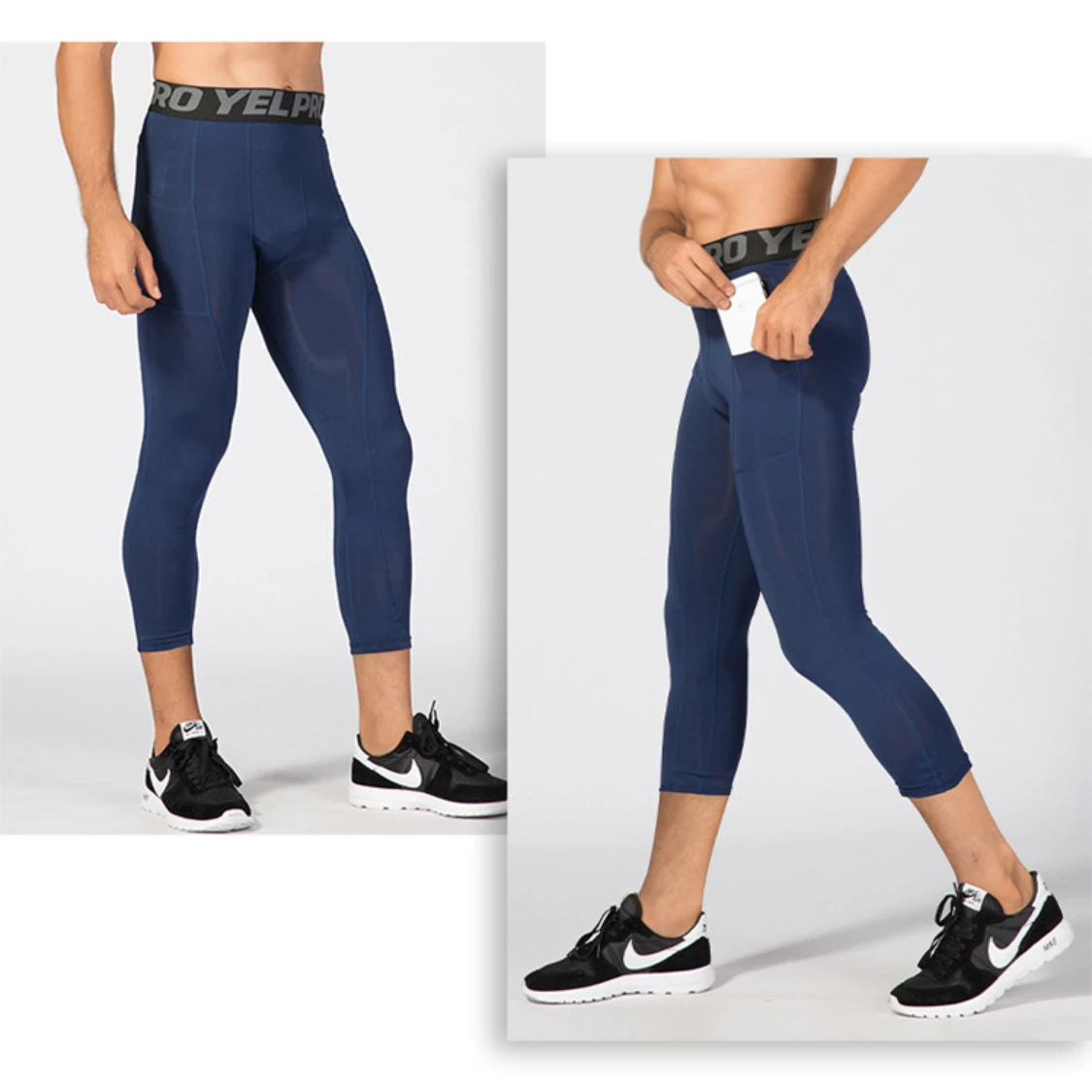 Men Sport Shorts Pocket Summer Sportswear Jogging Compression Short Pants Training Basketball Clothing Gym Fitness Runnin Bottom